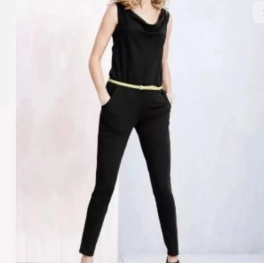 Garnet Hill Drape-neck Easy Knit Jumpsuit